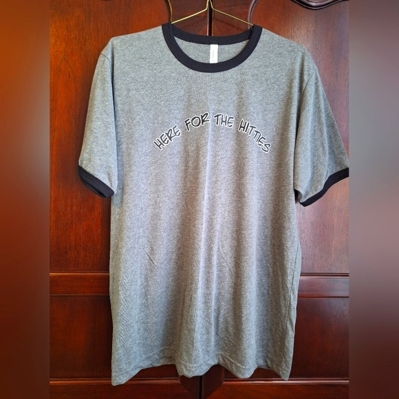 "Here for the Hitties" Heather Grey tshirt Harry Styles size XL - Picture 1 of 6